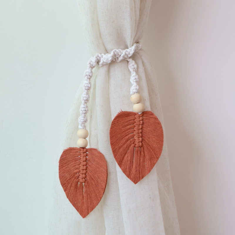 Függönypánt — bohém stílus, pamut és len, egyszerű dizájn, testreszabható