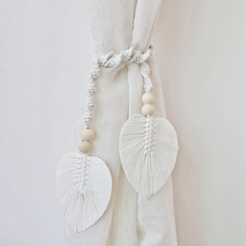 Függönypánt — bohém stílus, pamut és len, egyszerű dizájn, testreszabható