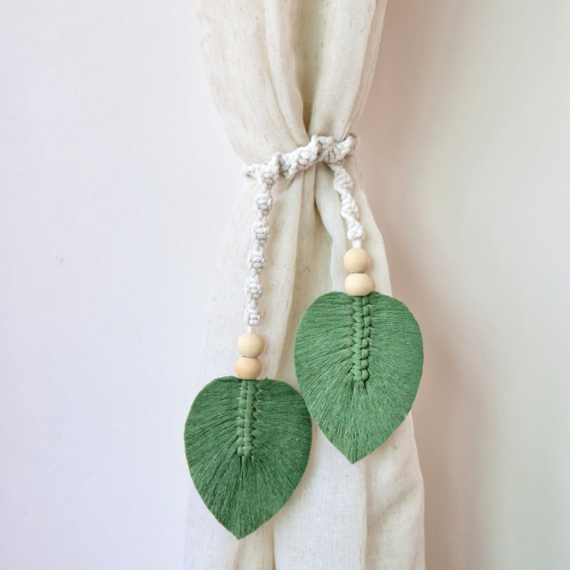 Függönypánt — bohém stílus, pamut és len, egyszerű dizájn, testreszabható