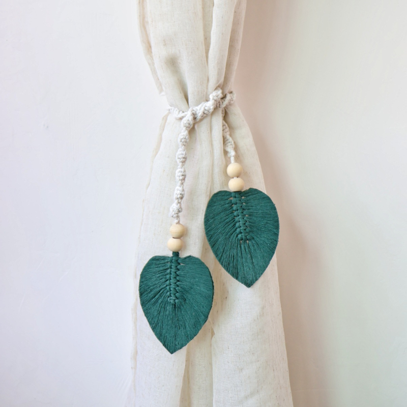 Függönypánt — bohém stílus, pamut és len, egyszerű dizájn, testreszabható