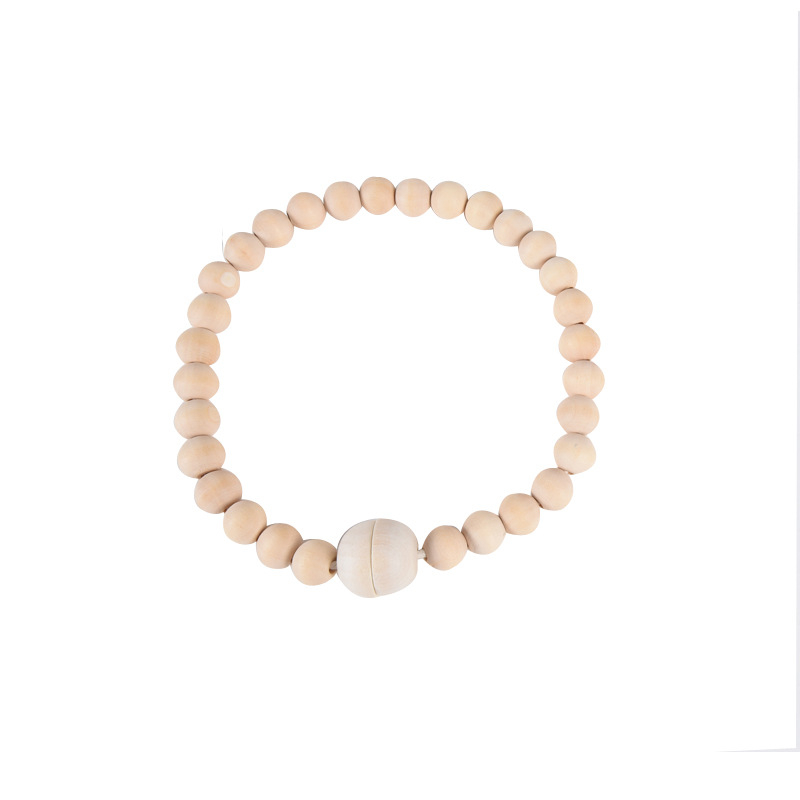 Függönyszalag mágneszárakkal és fa gyöngyökkel, bohém húzózsinór, testreszabható | Anyag: fa; Zárás: mágneszár; Stílus: modern minimalizmus; Testreszabható: Igen