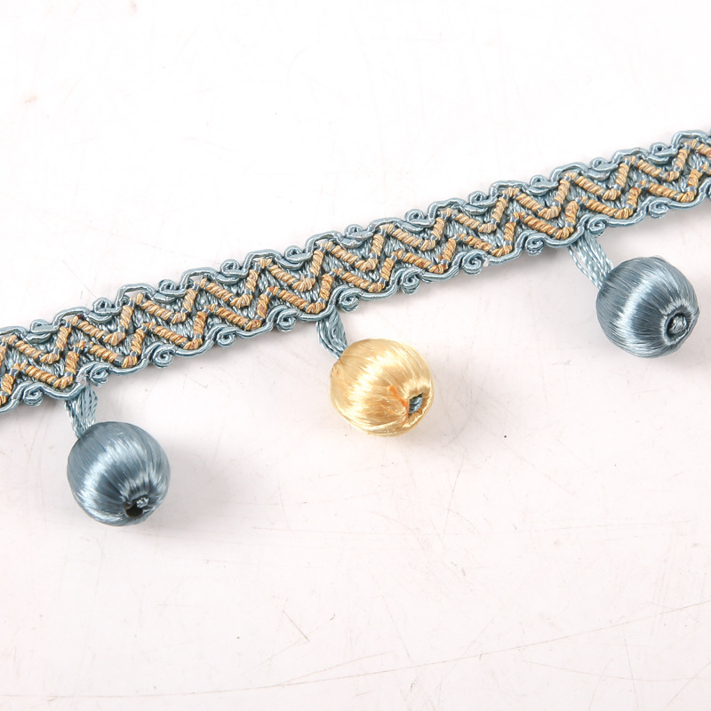 Függöny-kiegészítők csipkés tassellal és poliészter gyöngyökkel – modern minimalista stílus, testre szabható, Residentiality