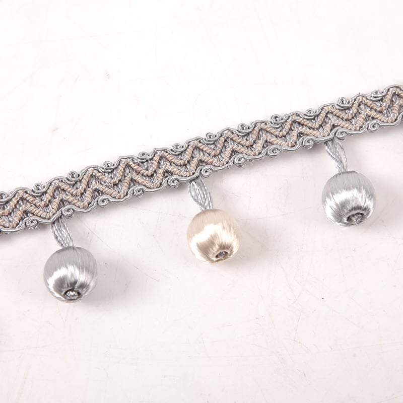 Függöny-kiegészítők csipkés tassellal és poliészter gyöngyökkel – modern minimalista stílus, testre szabható, Residentiality