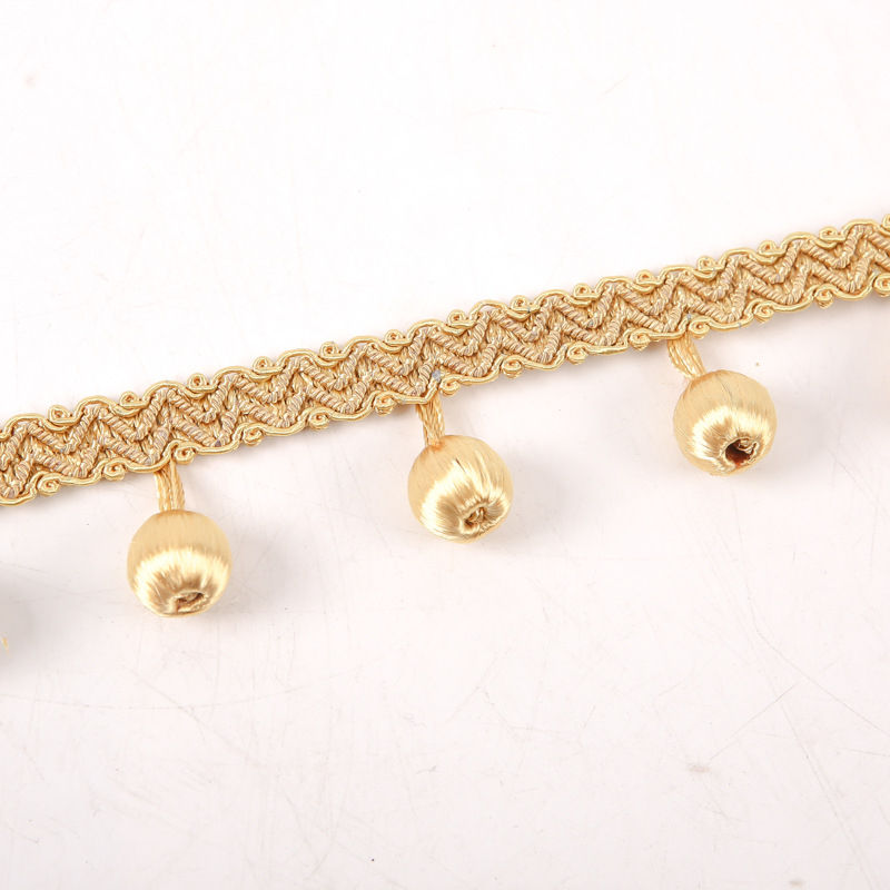 Függöny-kiegészítők csipkés tassellal és poliészter gyöngyökkel – modern minimalista stílus, testre szabható, Residentiality