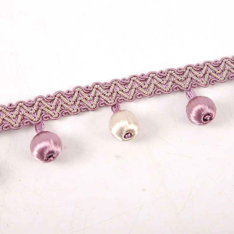 Függöny-kiegészítők csipkés tassellal és poliészter gyöngyökkel – modern minimalista stílus, testre szabható, Residentiality