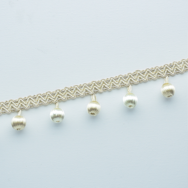 Függöny-kiegészítők csipkés tassellal és poliészter gyöngyökkel – modern minimalista stílus, testre szabható, Residentiality