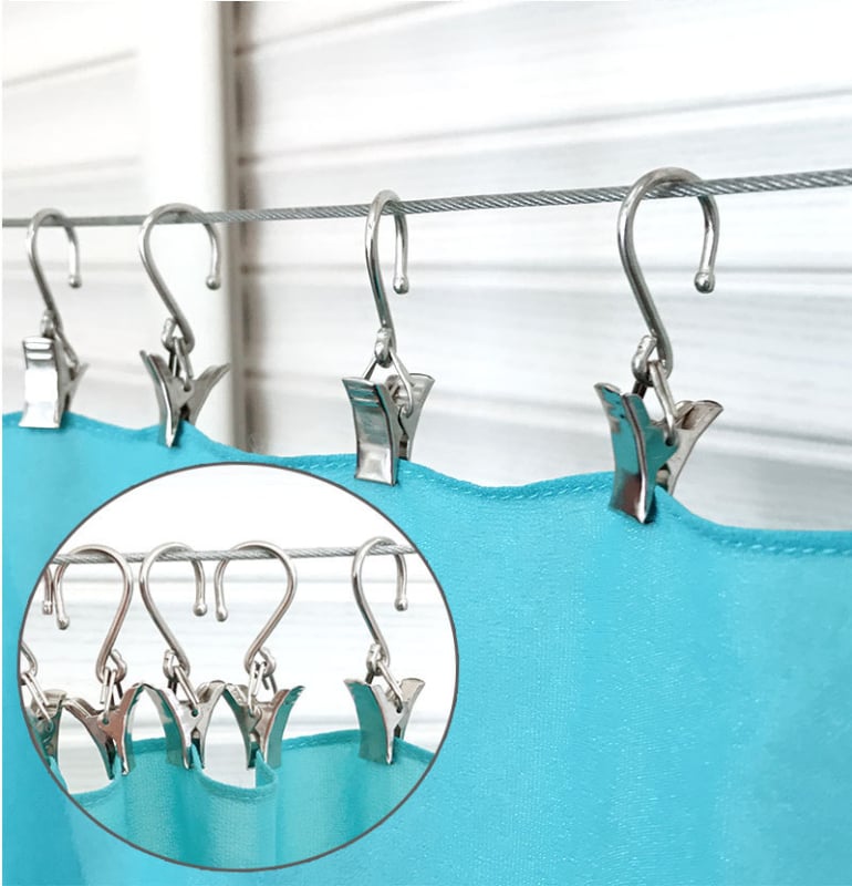 No-Drill Indoor Curtain Wire Rope, Curtain Track Cord, Balcony Clothesline, Customizable