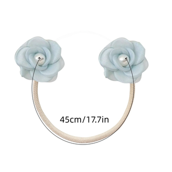 Mágneses csattal ellátott függönykötés — virágos géz függönyhurok, polieterszálból, modern dekoratív kiegészítő, testreszabható