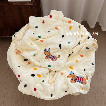 Σετ τριών τεμαχίων πετσέτες μπάνιου ενηλίκων από φλις κοραλλιού, βάρος ≥500 γρ.