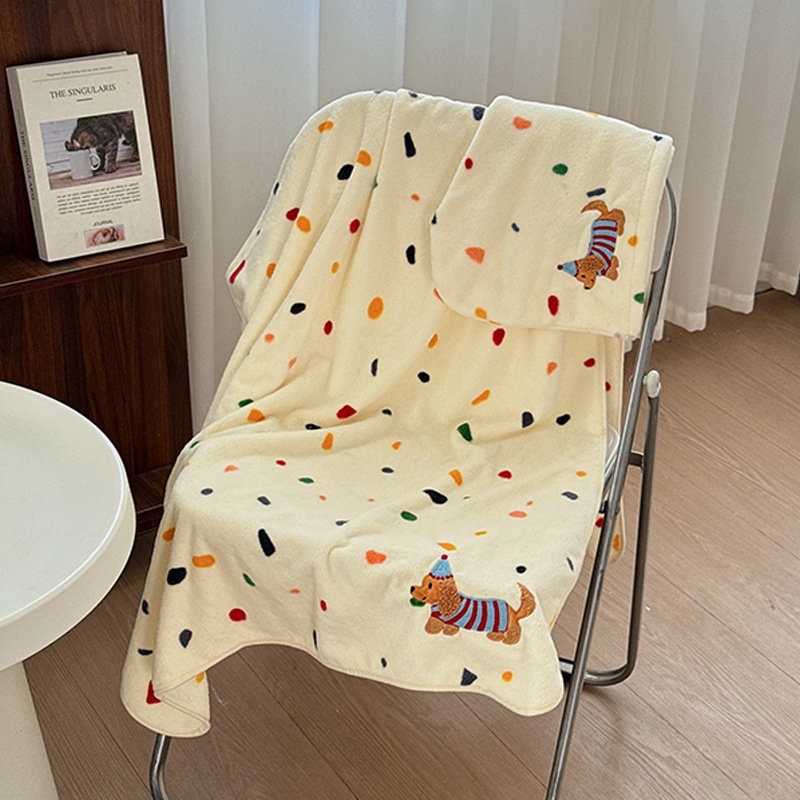 Σετ τριών τεμαχίων πετσέτες μπάνιου ενηλίκων από φλις κοραλλιού, βάρος ≥500 γρ.