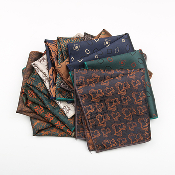 Ανδρικό μαντήλι τσέπης για κοστούμι με Jacquard υψηλής πυκνότητας μοτίβο, πολυεστερική ίνα, επιχειρηματικό στυλ, συσκευασία OPP