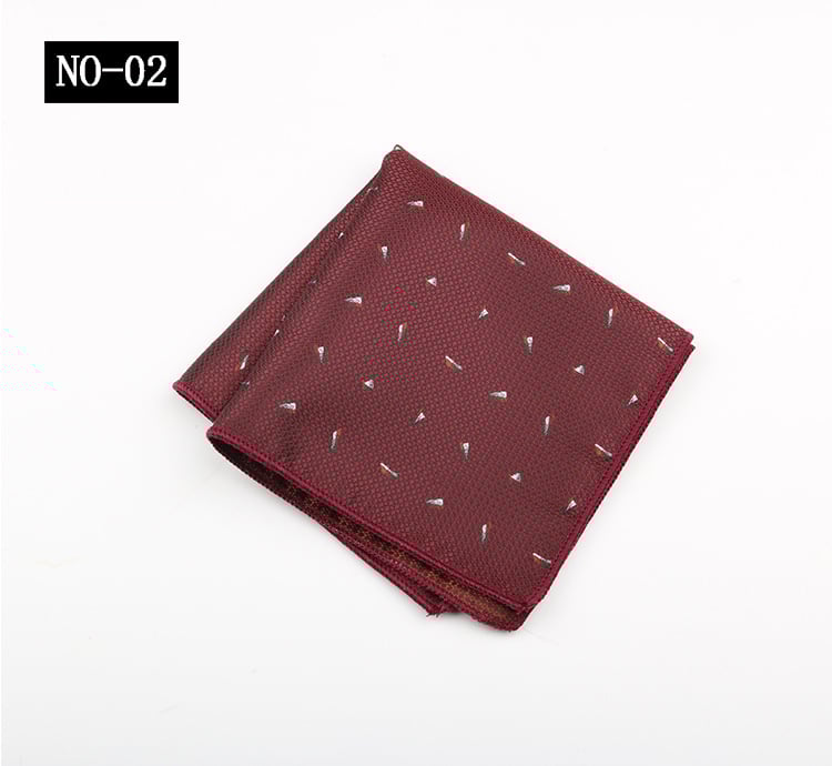 Ανδρικό μαντήλι τσέπης για κοστούμι με Jacquard υψηλής πυκνότητας μοτίβο, πολυεστερική ίνα, επιχειρηματικό στυλ, συσκευασία OPP