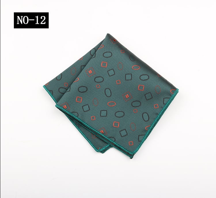 Ανδρικό μαντήλι τσέπης για κοστούμι με Jacquard υψηλής πυκνότητας μοτίβο, πολυεστερική ίνα, επιχειρηματικό στυλ, συσκευασία OPP