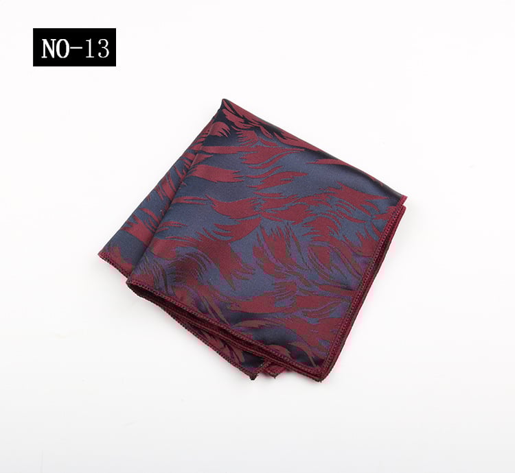 Ανδρικό μαντήλι τσέπης για κοστούμι με Jacquard υψηλής πυκνότητας μοτίβο, πολυεστερική ίνα, επιχειρηματικό στυλ, συσκευασία OPP