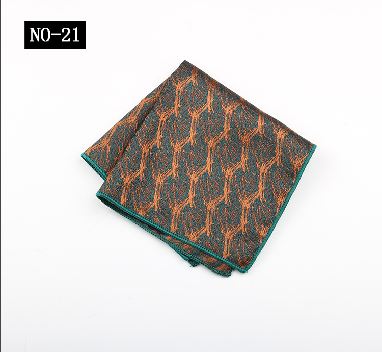 Ανδρικό μαντήλι τσέπης για κοστούμι με Jacquard υψηλής πυκνότητας μοτίβο, πολυεστερική ίνα, επιχειρηματικό στυλ, συσκευασία OPP