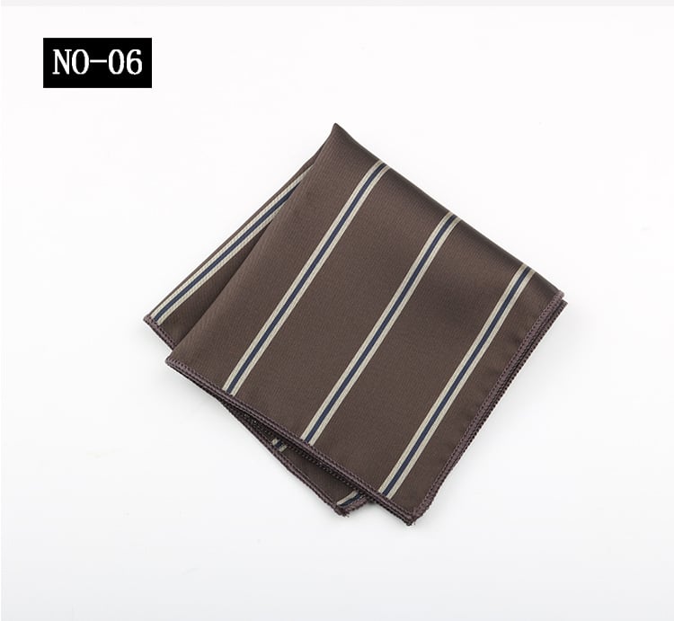 Ανδρικό μαντήλι τσέπης για κοστούμι με Jacquard υψηλής πυκνότητας μοτίβο, πολυεστερική ίνα, επιχειρηματικό στυλ, συσκευασία OPP