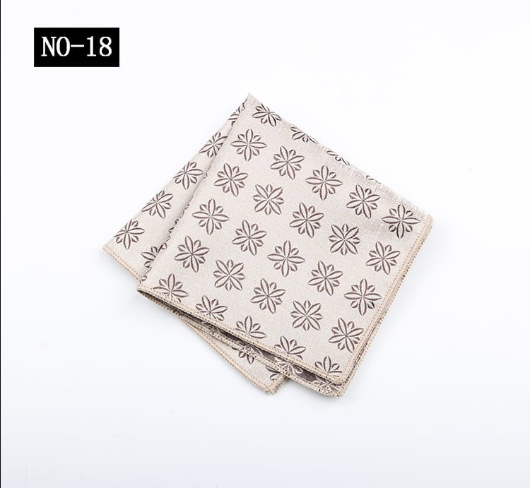 Ανδρικό μαντήλι τσέπης για κοστούμι με Jacquard υψηλής πυκνότητας μοτίβο, πολυεστερική ίνα, επιχειρηματικό στυλ, συσκευασία OPP