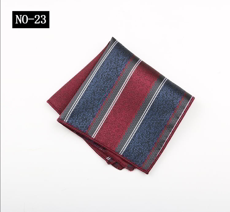 Ανδρικό μαντήλι τσέπης για κοστούμι με Jacquard υψηλής πυκνότητας μοτίβο, πολυεστερική ίνα, επιχειρηματικό στυλ, συσκευασία OPP