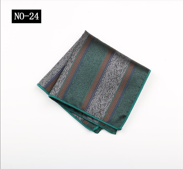 Ανδρικό μαντήλι τσέπης για κοστούμι με Jacquard υψηλής πυκνότητας μοτίβο, πολυεστερική ίνα, επιχειρηματικό στυλ, συσκευασία OPP