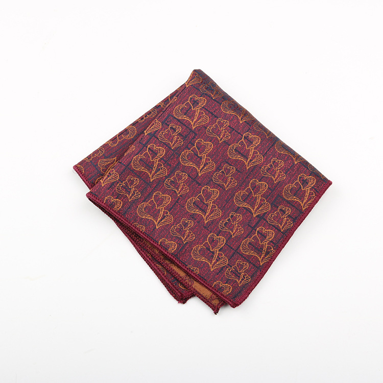 Ανδρικό μαντήλι τσέπης για κοστούμι με Jacquard υψηλής πυκνότητας μοτίβο, πολυεστερική ίνα, επιχειρηματικό στυλ, συσκευασία OPP