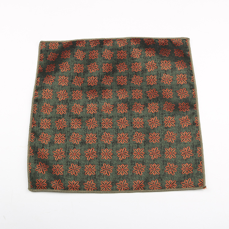 Ανδρικό μαντήλι τσέπης για κοστούμι με Jacquard υψηλής πυκνότητας μοτίβο, πολυεστερική ίνα, επιχειρηματικό στυλ, συσκευασία OPP