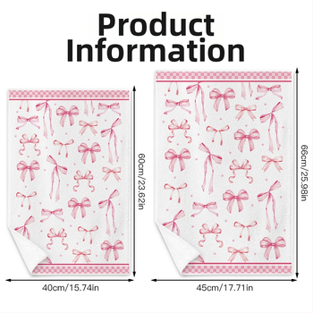 Πετσέτα κουζίνας Manquan, μικροϊνες, Cherry Bow εκτύπωση, 50-80 g