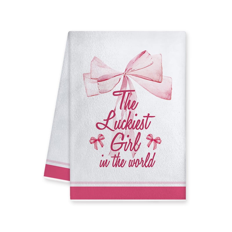 Πετσέτα κουζίνας Manquan, μικροϊνες, Cherry Bow εκτύπωση, 50-80 g