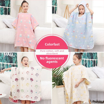 Παιδική πετσέτα μπάνιου με κουκούλα από βαμβάκι, 150D νήμα, ριγέ σχέδιο, βάρος κάτω από 50 g, κατάλληλο για βρέφη