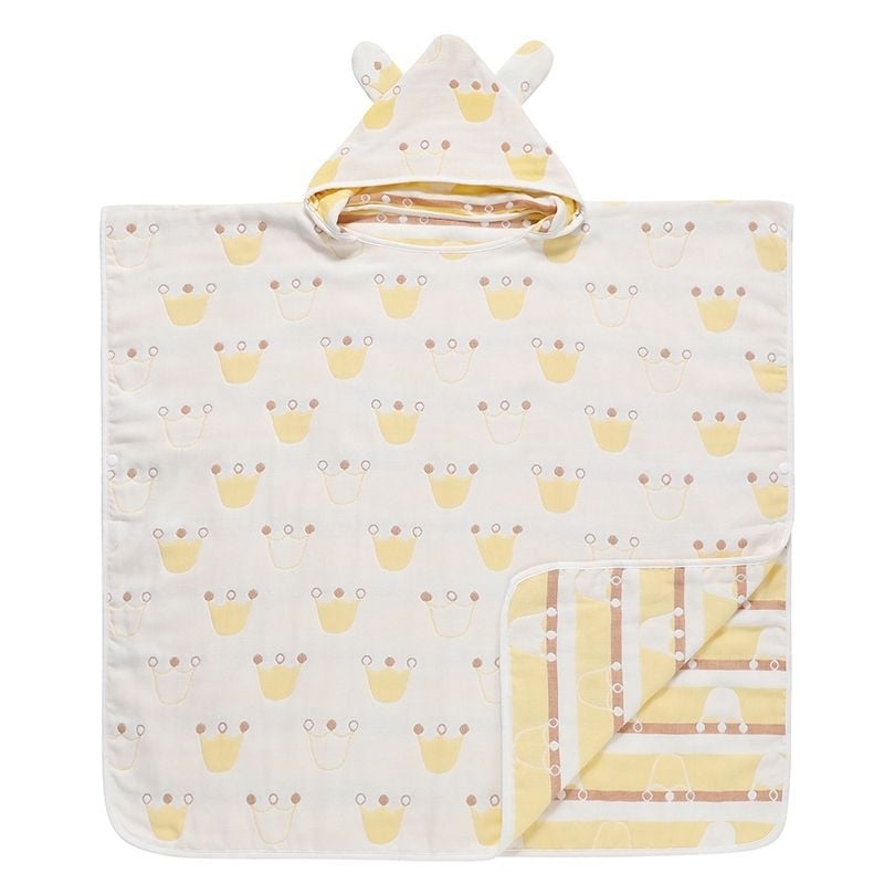 Παιδική πετσέτα μπάνιου με κουκούλα από βαμβάκι, 150D νήμα, ριγέ σχέδιο, βάρος κάτω από 50 g, κατάλληλο για βρέφη