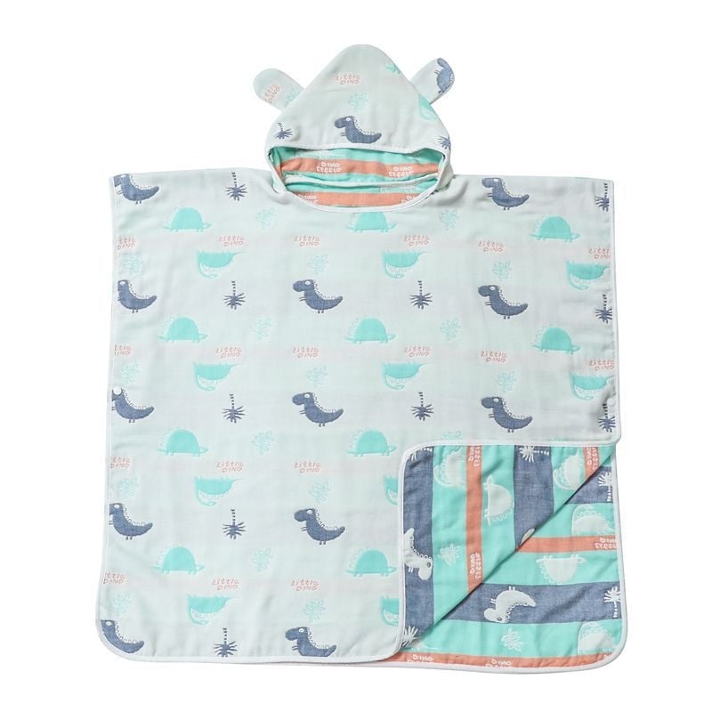 Παιδική πετσέτα μπάνιου με κουκούλα από βαμβάκι, 150D νήμα, ριγέ σχέδιο, βάρος κάτω από 50 g, κατάλληλο για βρέφη