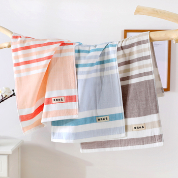 Πετσέτα προσώπου για ενήλικες, απορροφητική, διπλού στρώματος βαμβακερή Jacquard, 32 νήματα, 80–100 g, με κεντημένο λογότυπο