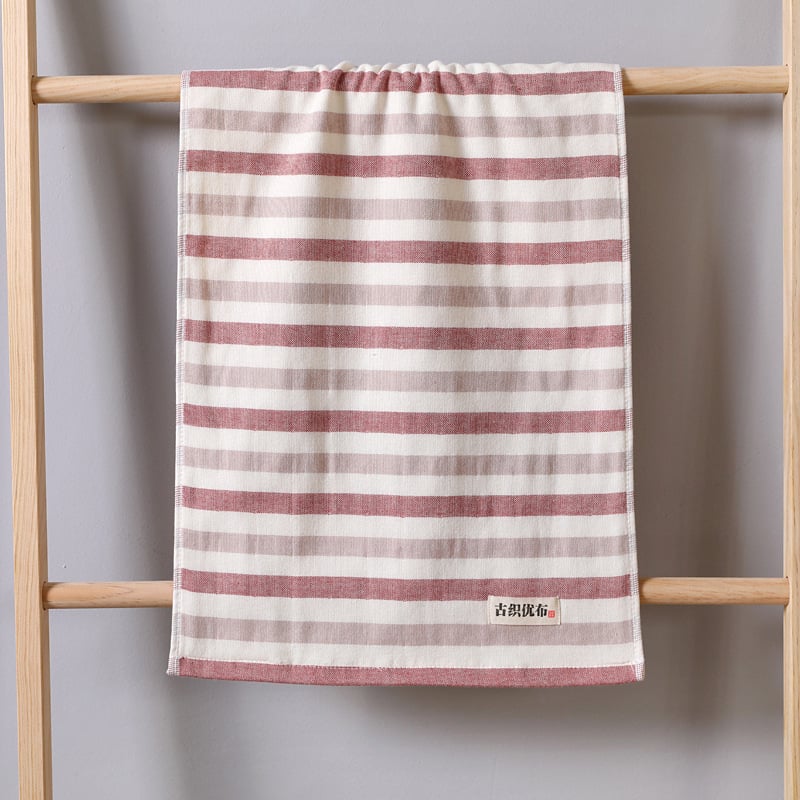 Πετσέτα προσώπου για ενήλικες, απορροφητική, διπλού στρώματος βαμβακερή Jacquard, 32 νήματα, 80–100 g, με κεντημένο λογότυπο