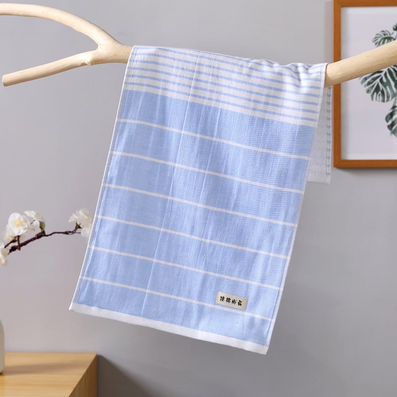 Πετσέτα προσώπου για ενήλικες, απορροφητική, διπλού στρώματος βαμβακερή Jacquard, 32 νήματα, 80–100 g, με κεντημένο λογότυπο