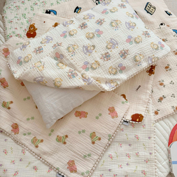 Βρεφική πετσέτα γάζας έξι στρωμάτων, νήμα 40, εκτυπωμένη, βάρος κάτω από 50 g