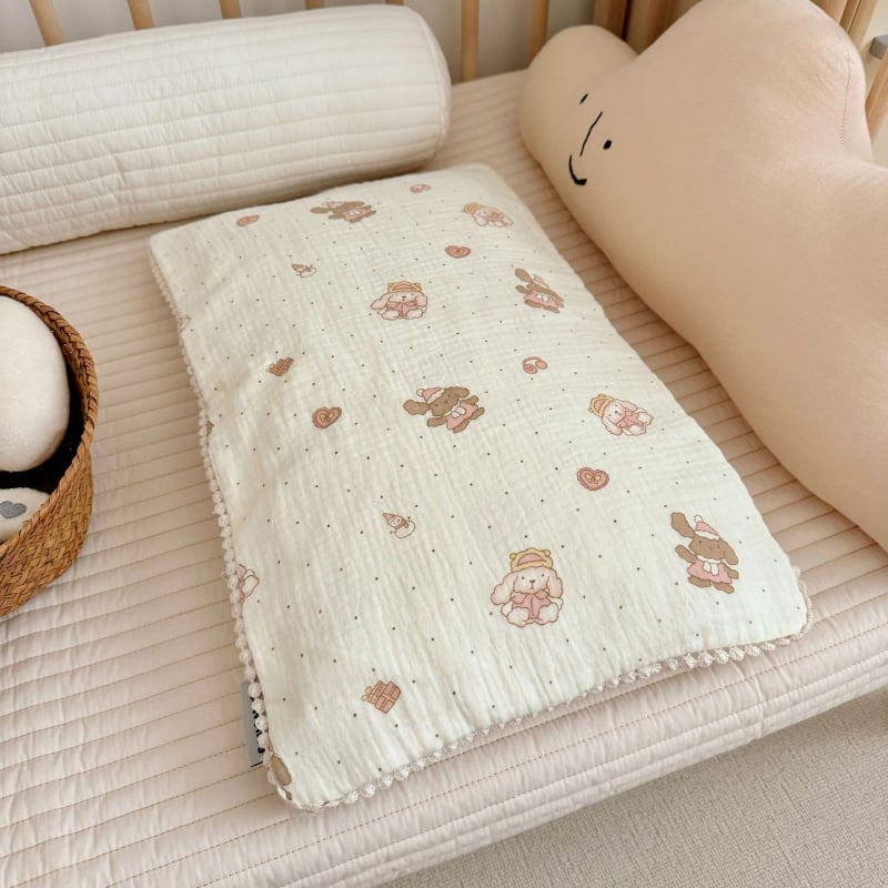 Βρεφική πετσέτα γάζας έξι στρωμάτων, νήμα 40, εκτυπωμένη, βάρος κάτω από 50 g