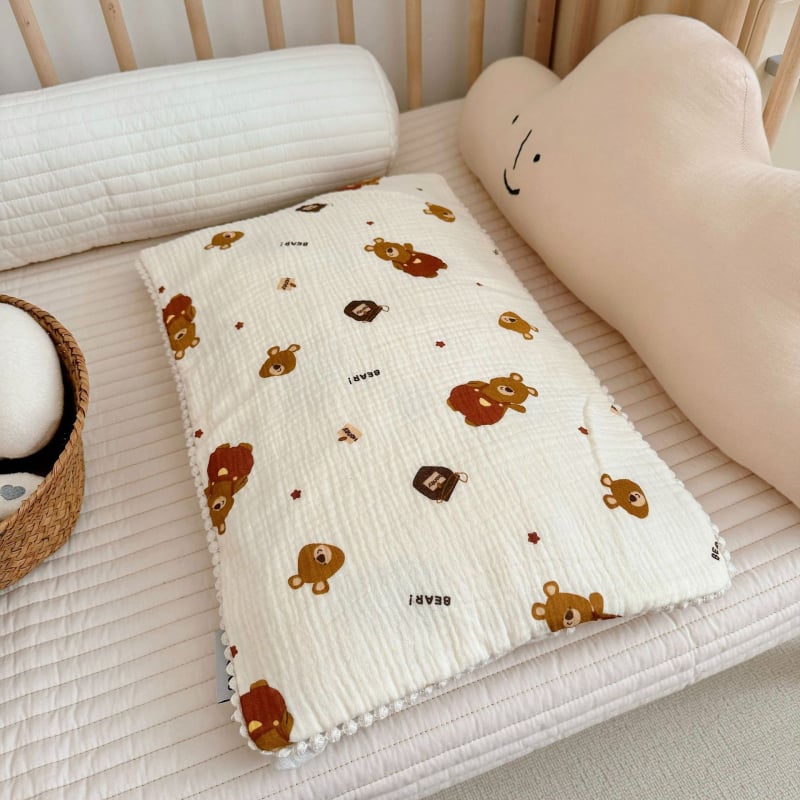 Βρεφική πετσέτα γάζας έξι στρωμάτων, νήμα 40, εκτυπωμένη, βάρος κάτω από 50 g