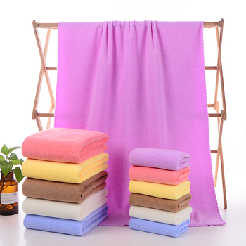 Σετ πετσέτες από coral fleece με πετσέτα μπάνιου και πετσέτες προσώπου, 260 g, απλό ύφανση, εκτυπωμένο λογότυπο