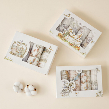 Berilla Βρεφική Τετράγωνη Πετσέτα από Βαμβακερή Γάζα, Μαλακή και Απορροφητική, 25 g, Πλέξη Επίπεδη