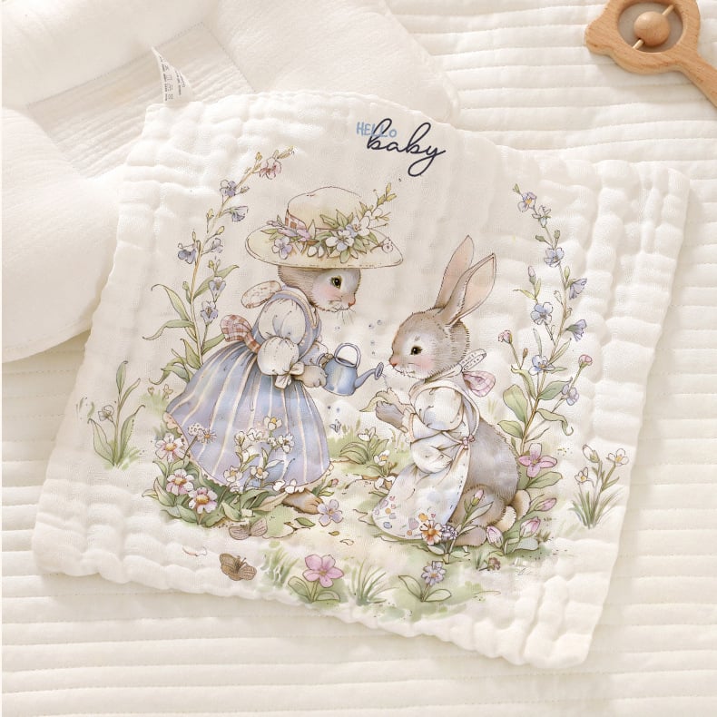 Berilla Βρεφική Τετράγωνη Πετσέτα από Βαμβακερή Γάζα, Μαλακή και Απορροφητική, 25 g, Πλέξη Επίπεδη