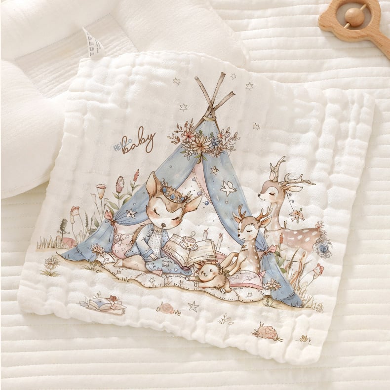 Berilla Βρεφική Τετράγωνη Πετσέτα από Βαμβακερή Γάζα, Μαλακή και Απορροφητική, 25 g, Πλέξη Επίπεδη