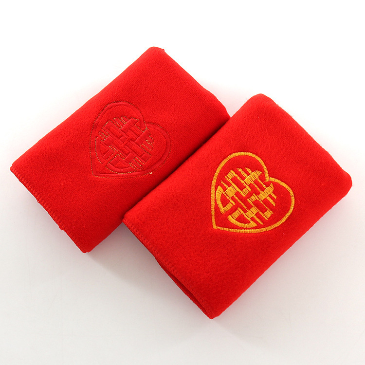 Πετσέτα γάμου από υπερλεπτές ίνες, ύφανση Jacquard, 32 νήματα, βάρος 80–100 g, σύνθεση 90/10