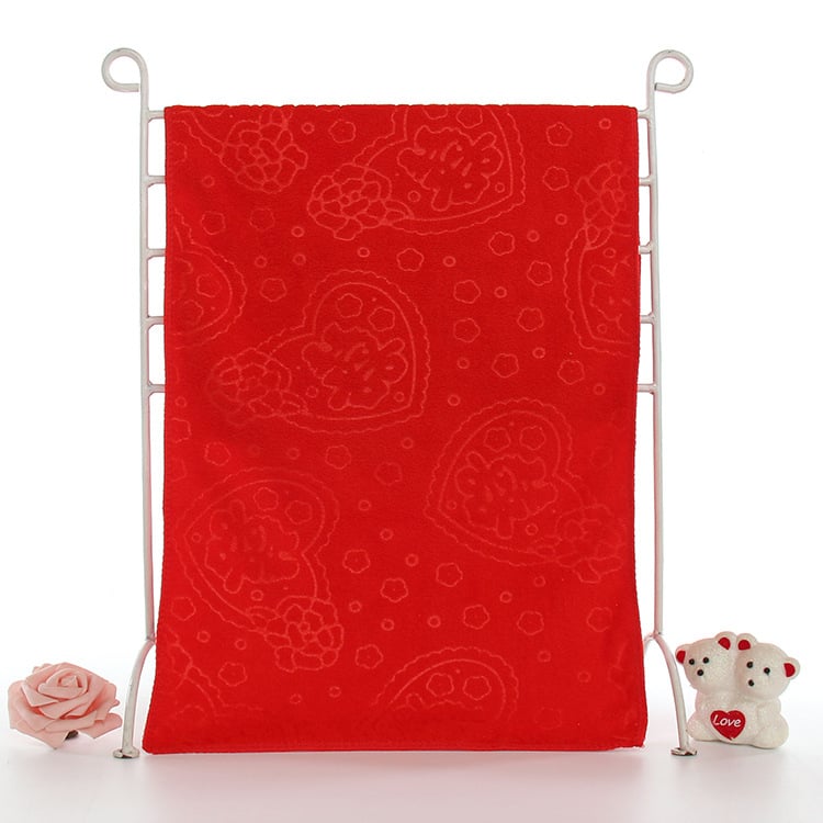 Πετσέτα γάμου από υπερλεπτές ίνες, ύφανση Jacquard, 32 νήματα, βάρος 80–100 g, σύνθεση 90/10