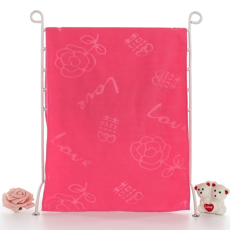 Πετσέτα γάμου από υπερλεπτές ίνες, ύφανση Jacquard, 32 νήματα, βάρος 80–100 g, σύνθεση 90/10