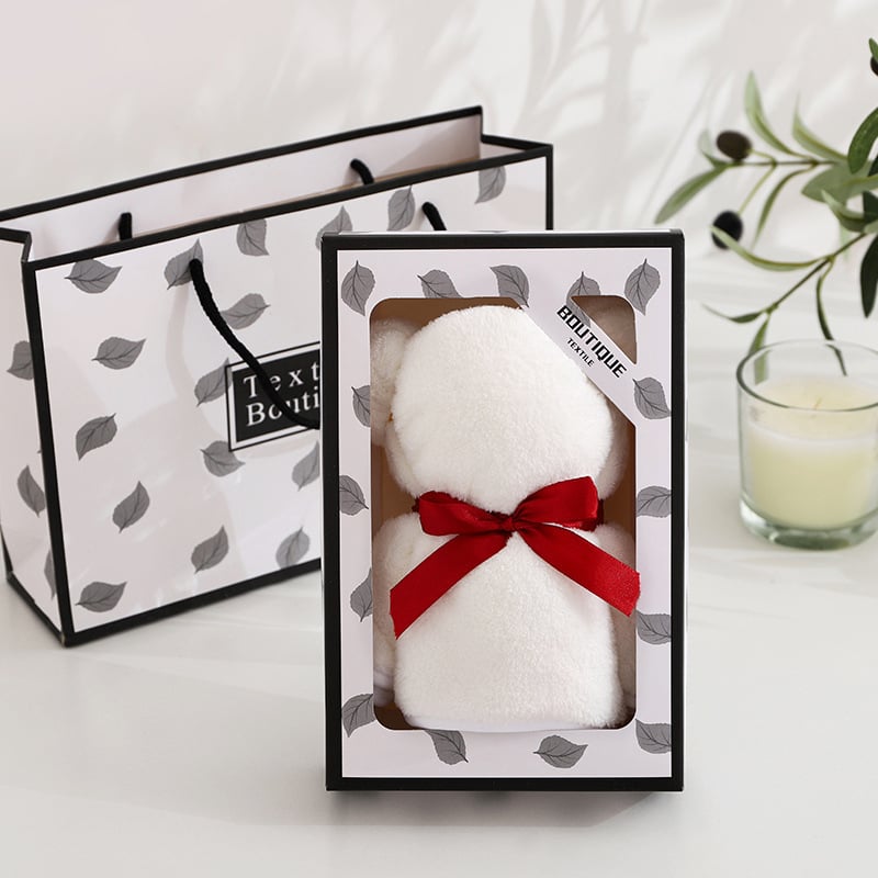 Σετ πετσέτες προσώπου σε κουτί δώρου, βελούρ coral velvet, 40 τεμάχια, ραμμένες, επίπεδη ύφανση, 80–100 γρ, παραμετροποίηση