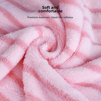 Σετ πετσετες μπάνιου με ρίγες σε κουτί δώρου, βελούδο κοραλλιών; εκτύπωση λογότυπου και δυνατότητα προσαρμογής; πλέξη επίπεδη; βάρος 500–600 g