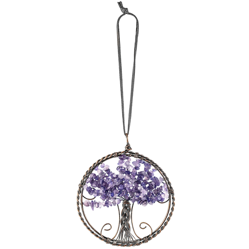 Privjesak Životno stablo od kristala – Materijal: kristal, Oblik: zvončići vjetra, Stil: moderni minimalistički