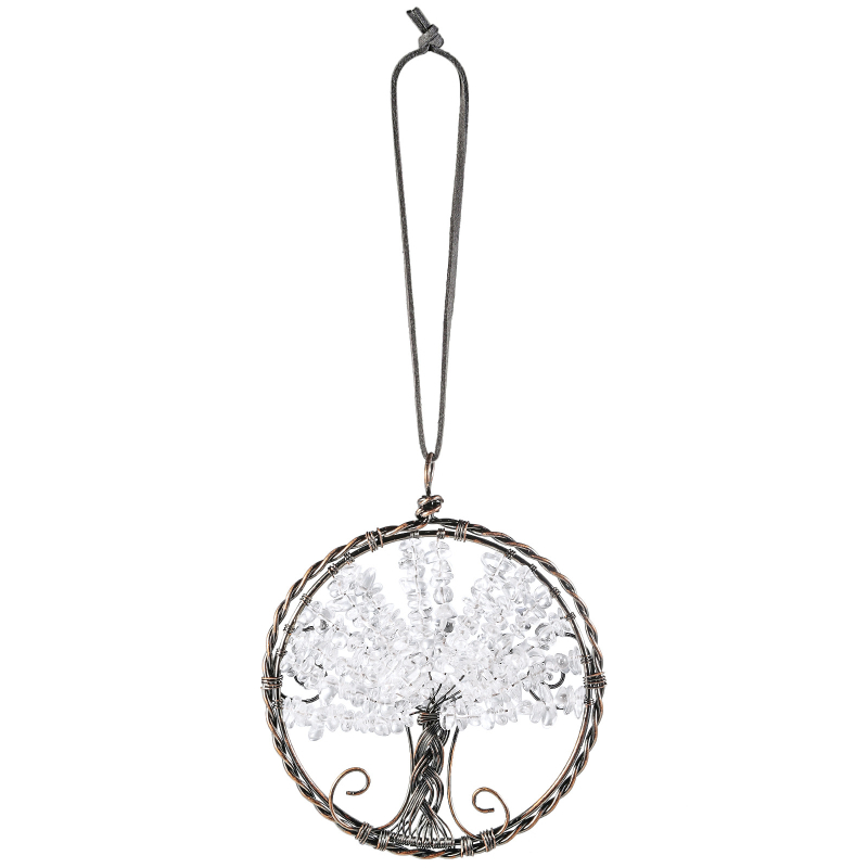 Privjesak Životno stablo od kristala – Materijal: kristal, Oblik: zvončići vjetra, Stil: moderni minimalistički