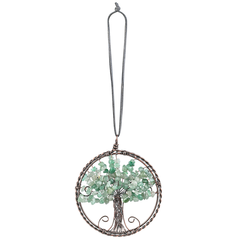 Privjesak Životno stablo od kristala – Materijal: kristal, Oblik: zvončići vjetra, Stil: moderni minimalistički