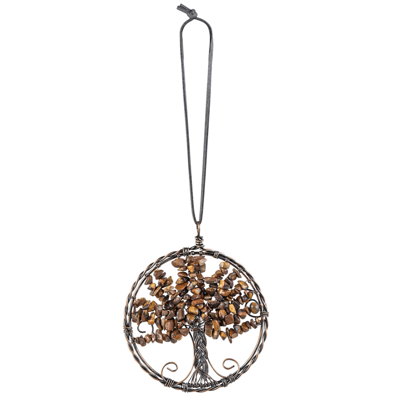 Privjesak Životno stablo od kristala – Materijal: kristal, Oblik: zvončići vjetra, Stil: moderni minimalistički