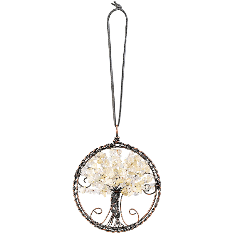 Privjesak Životno stablo od kristala – Materijal: kristal, Oblik: zvončići vjetra, Stil: moderni minimalistički